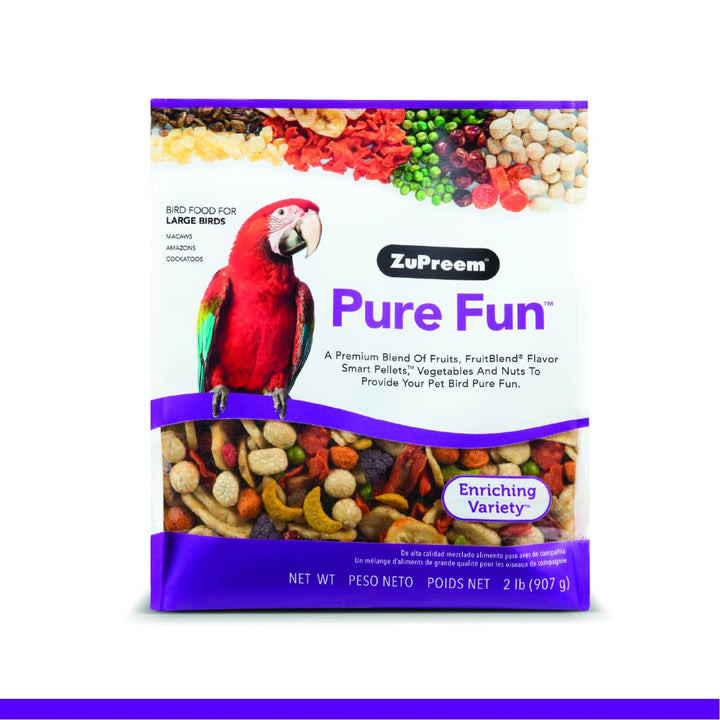 ZuPreem Sensible Seed Bird Food, , Cockatoo, Macaw, Seed and Pellet Blend for Large Birds, Food Mixer Topper, Enriching Variety, Made in USA, Bird Seed for Large Birds, Macaw Food (L, 2 lb) Sensible Seed & Pellet Blend 2 Pound (Pack of 1)