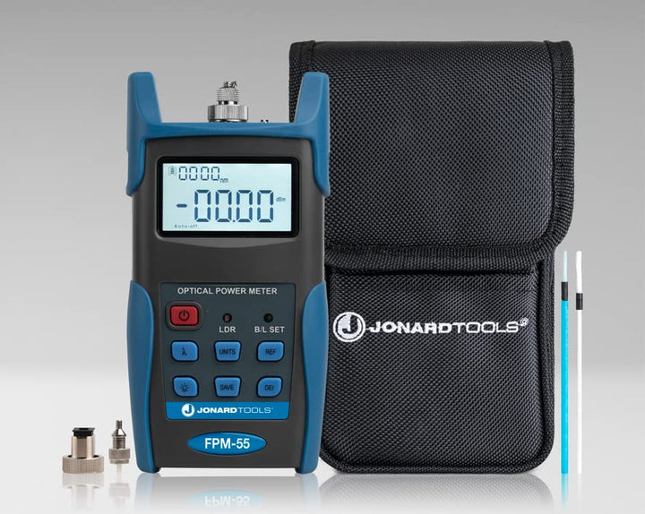 Jonard Tools FPL-5555 Fiber Power Meter (-50 to +26 dBm) w/Data Storage & SM/MM Optical Light Source Kit SM/MM Power Meter & Light Source Kit