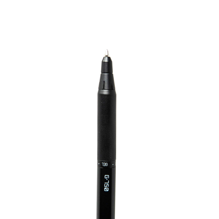 Zebra Pen G-750 Retractable Gel Pen, Black Brass Barrel, Medium Point, 0.7mm, Black Ink, 1-Pack