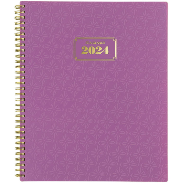 AT-A-GLANCE 2024 Weekly & Monthly Planner, 8-1/2" x 11", Large, BADGE, UV Tile (1675T-905-24) 2024 New Edition