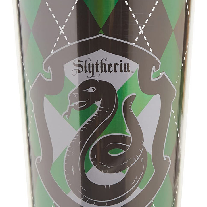 Spoontiques - Harry Potter Tumbler - Slytherin Foil Cup with Straw - 20 oz - Acrylic - Green