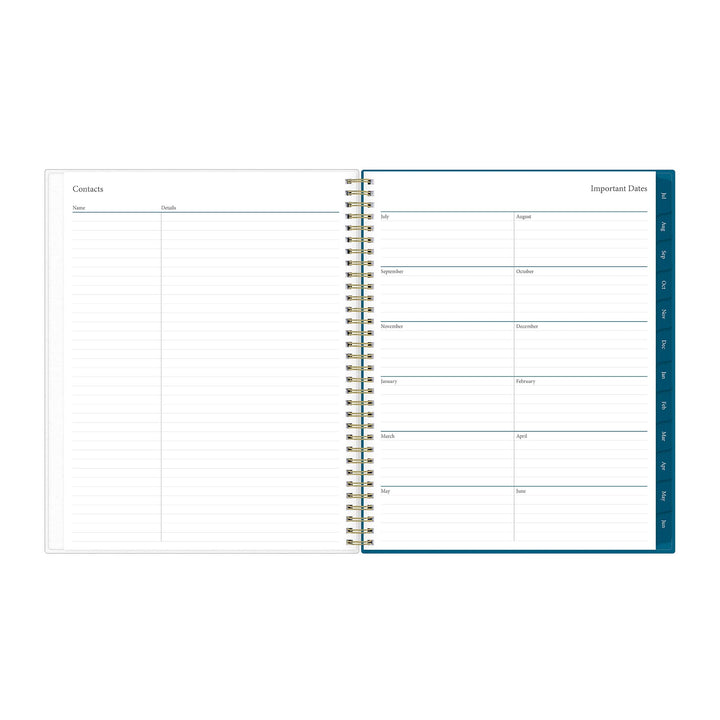 Blue Sky 2023-2024 Academic Year Weekly and Monthly Planner, 8.5" x 11", Frosted Flexible Cover, Wirebound, Bakah Blue (131951-A24) 8.5" x 11" Old Version