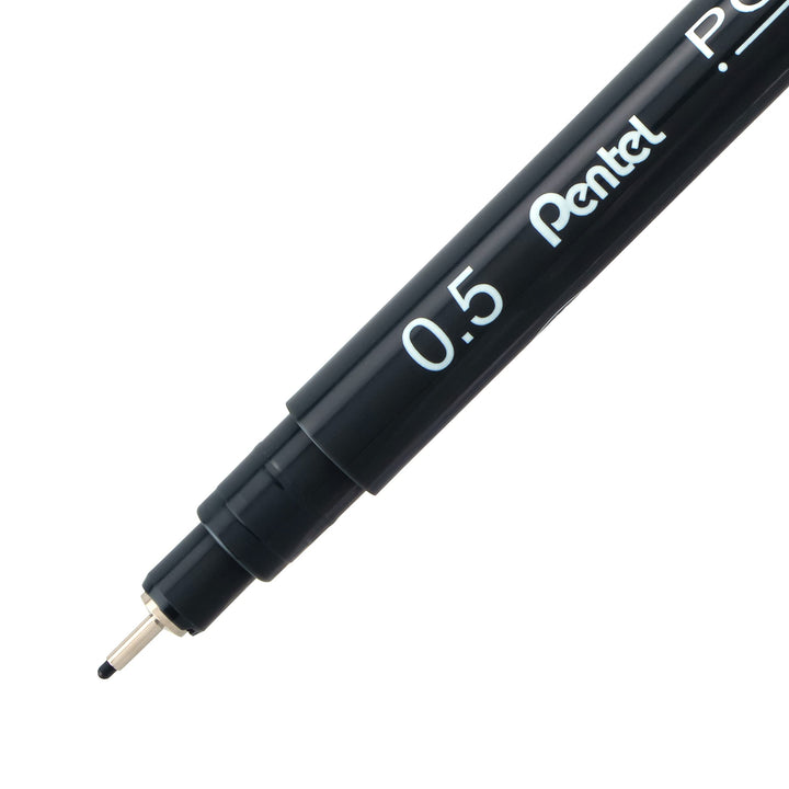 Pentel Arts Pointliner Drawing Pen, 0.5mm, Black Ink, Box of 12 (S20P-5A), 0.5 mm