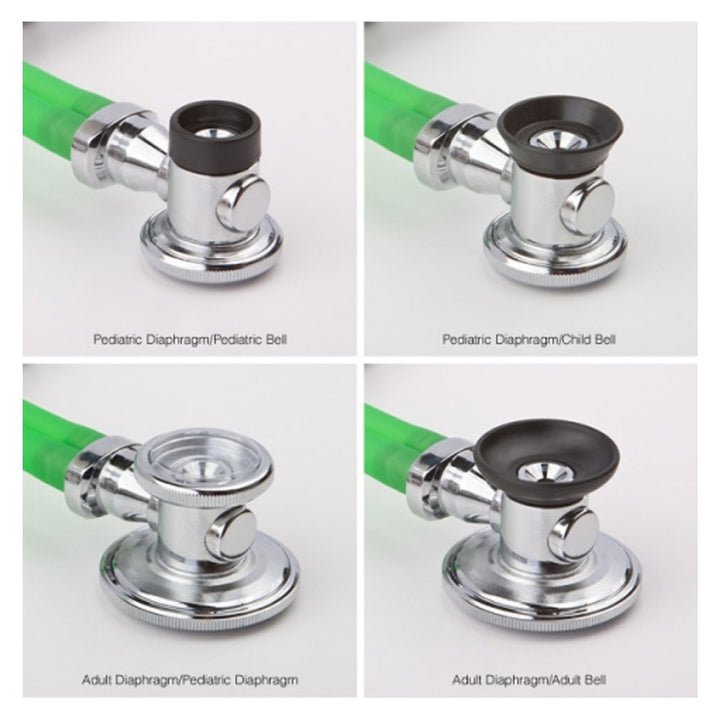 ADC 641BK Adscope Model 641 Sprague Stethoscope with 5 Interchangeable Chestpiece Options, Black