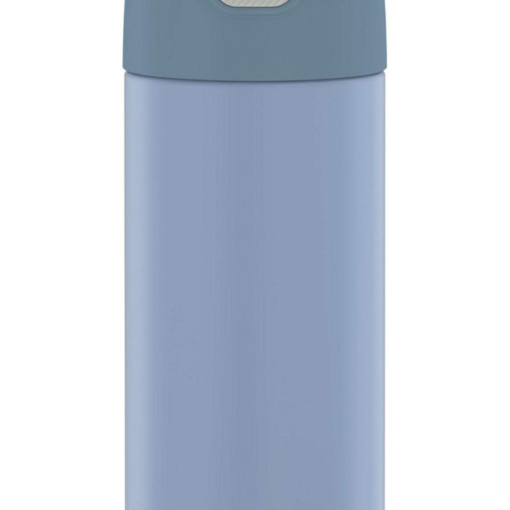 THERMOS FUNTAINER 16 Ounce Stainless Steel Vacuum Insulated Bottle with Wide Spout Lid, Denim Blue