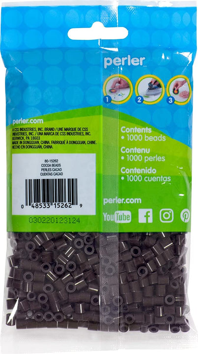 Perler 80-15262 Bulk Fuse Beads for Craft Activities 1000pcs, Cocoa Brown, Small