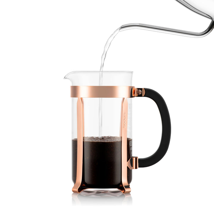 Bodum Chambord French Press Coffee Maker, Glass, 34 Ounce, 1 Liter, Copper