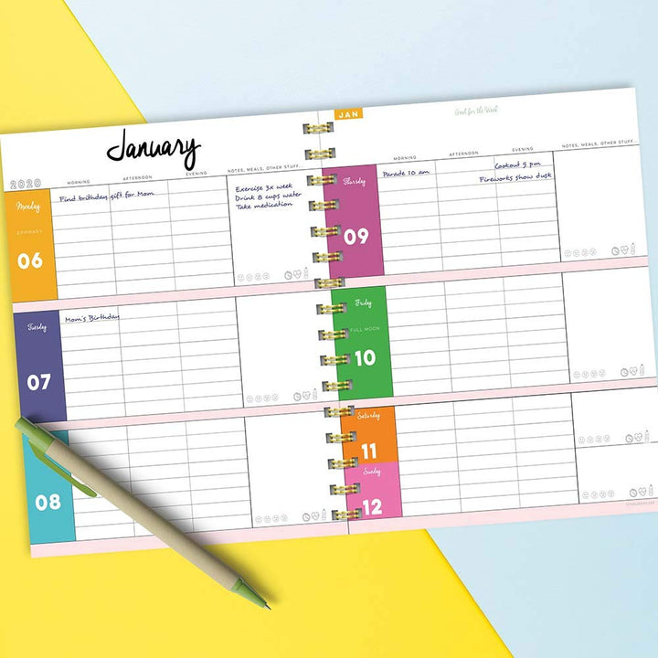 2020 Lush Leaves Medium Weekly Monthly Planner