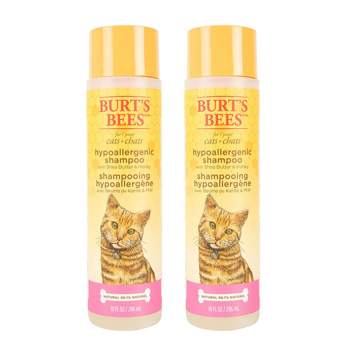 Burt's Bees for Pets Cat Hypoallergenic Shampoo With Shea Butter & Honey | Moisturizing & Nourishing Cat Shampoo | Cruelty, Sulfate & Paraben Free, pH Balanced for Cats - Made in USA, 10 Oz - 2 Pack 10 Fl Oz (Pack of 2)