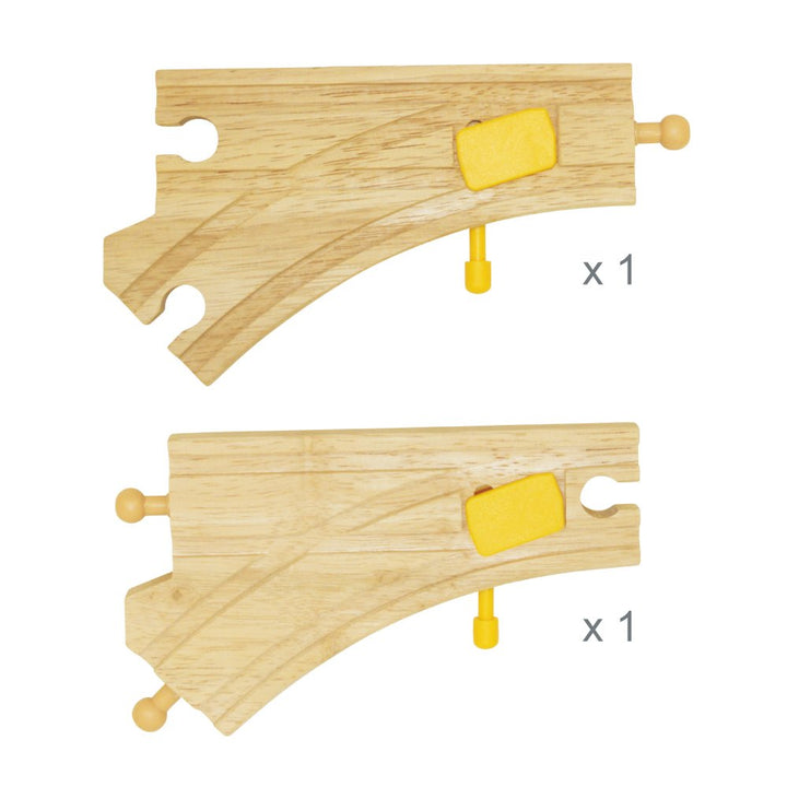 Bigjigs Rail Mechanical Switches (Pack of 2) - Other Major Wooden Rail Brands are Compatible