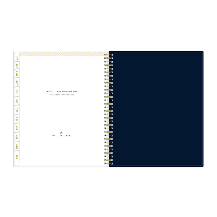 Blue Sky Day Designer 2024 Weekly and Monthly Planner, 8.5" x 11", Clear Pocket Cover, Wirebound, Peyton Navy (103617-24) 8.5" x 11" New Version