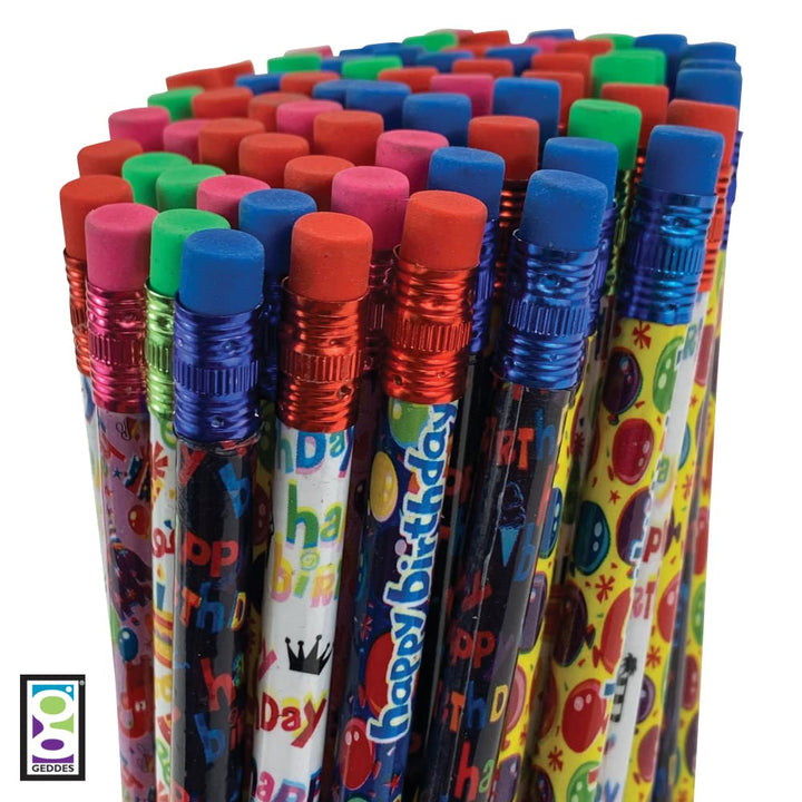 Raymond Geddes Birthday Number 2 Pencils For Kids (Pack of 72)