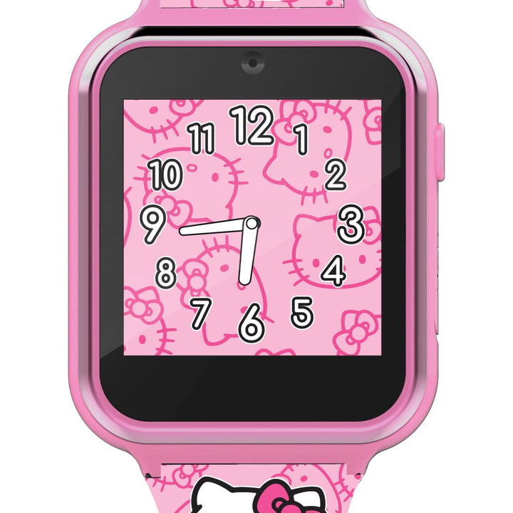 Accutime Hello Kitty Pink Educational Learning Touchscreen Kids Smart Watch - Toy for Girls, Boys, Toddlers - Selfie Cam, Learning Games, Alarm, Calculator (Model: HK4185)