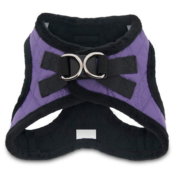 Voyager Step-In Plush Dog Harness – Soft Plush, Step In Vest Harness for Small and Medium Dogs by Best Pet Supplies - Harness (Purple Faux Leather), L (Chest: 18 - 20.5") Harness (Purple Faux Leather) L (Chest: 18 - 20.5")