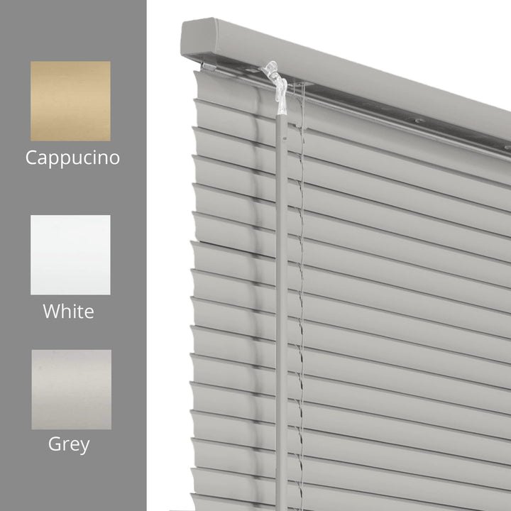 CHICOLOGY Blinds for Windows , Mini Blinds , Window Blinds , Door Blinds , Blinds & Shades , Camper Blinds , Mini Blinds for Windows , Horizontal Window Blinds , Gloss Gray, 12"W X 60"H Gray (Commercial Grade)