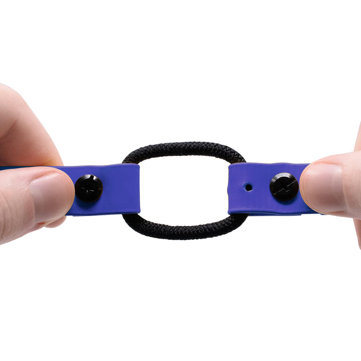 Educator Quick Snap Bungee Dog Collar, Biothane, Waterproof, Odorproof, Easy Connect and Disconnect Clasp and D Ring with Comfort Bungee Loop, Adjustable for Custom Fit, 3/4-Inch, Blue 3/4" Wide Fits 300, 400, 500, 900 Series