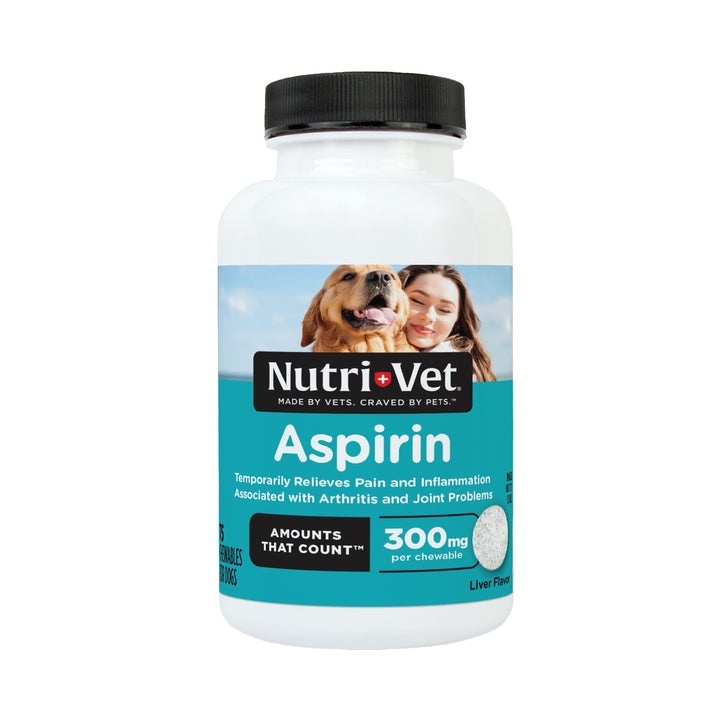 Nutri-Vet Aspirin for Dogs | Medium to Large Dogs | 300mg | 75 count 300mg for Medium & Large Dogs