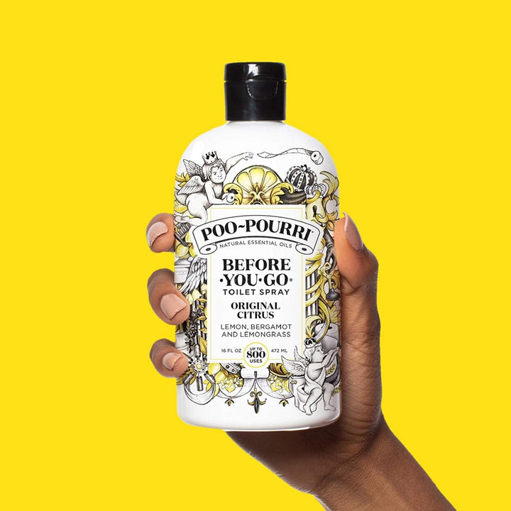 Poo-Pourri Before-You-Go Toilet Spray, Original Citrus, Refill Bottle 16 Fl Oz - Lemon, Bergamot and Lemongrass 1 Pound (Pack of 1)