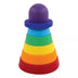 Hudson Baby Silicone Stacking Toy, Rainbow, One Size