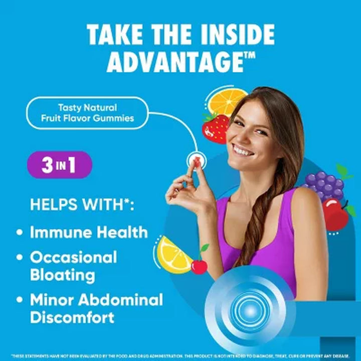 Digestive Advantage Daily Probiotic Gummies, 1 Billion CFU + Vitamin D, 120 Ct.