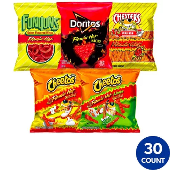 Frito-Lay Flamin' Hot Mix Variety Pack Snacks 30 Pk.