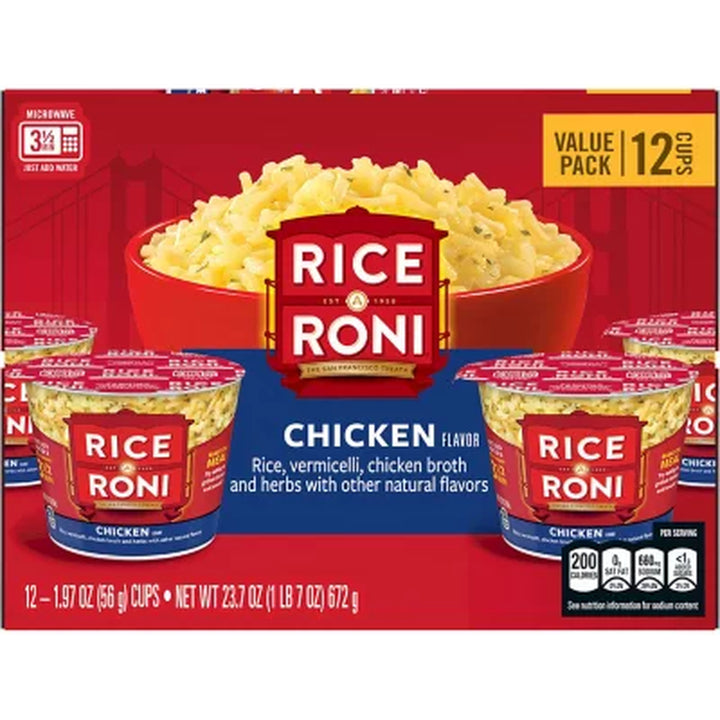 Rice-A-Roni Chicken Flavored Cups 12 Ct.