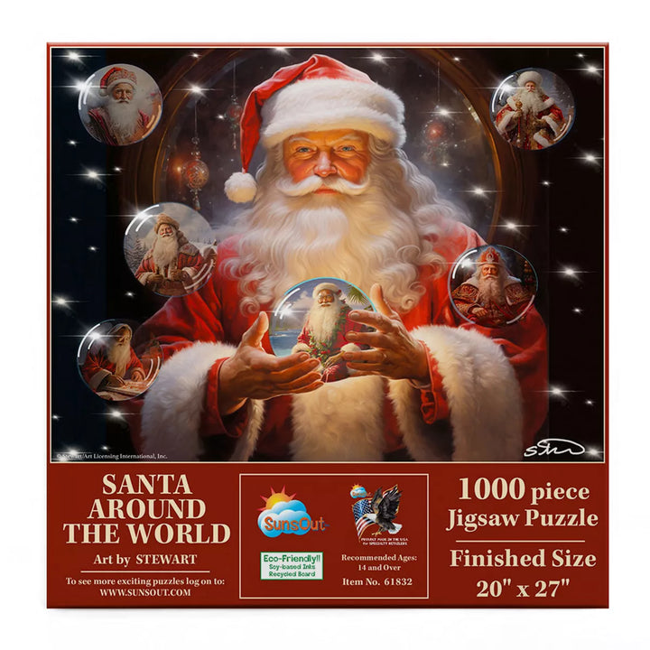 Sunsout Santa around the World 1000 Pc Jigsaw Puzzle 61832