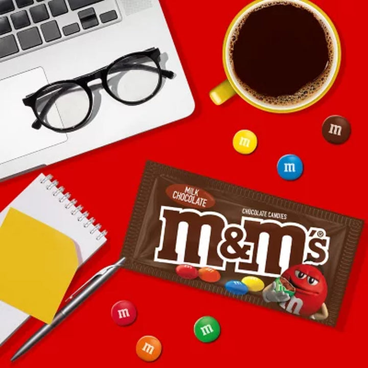 M&M'S Milk Chocolate Candy, Full Size, 1.69 Oz., 48 Pk.