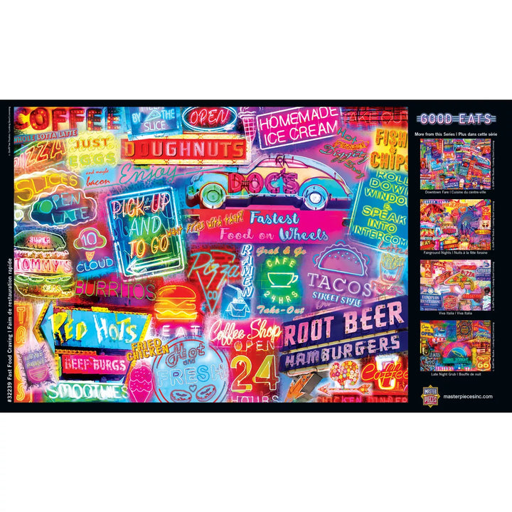 Masterpieces 550 Piece Jigsaw Puzzle - Fast Food Craving - 18"X24".