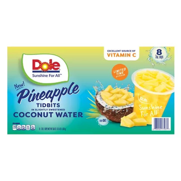 Dole Pineapple Tidbits in Coconut Flavored Water, 7Oz., 8Pk.