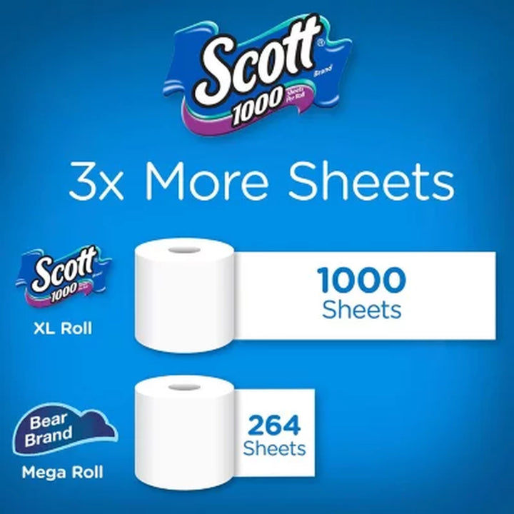 Scott 1000 Toilet Paper 1,000 Sheets/Roll, 45 Toilet Paper Rolls