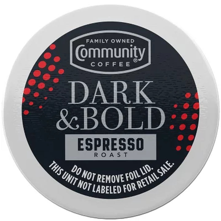 Community Coffee Espresso Roast Single Serve Cups, Dark & Bold 80 Ct.