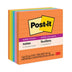 Post-It Super Sticky Notes, 4 X 4, Lined, 90 Sheet Pads, 6 Pads, Jewel Pop Collection