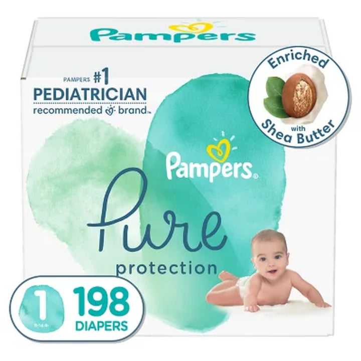 Pampers Pure Protection One-Month Supply Diapers Sizes: 1-6
