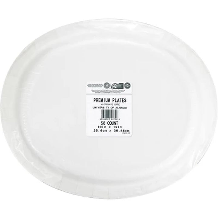NCAA Oval Paper Plates, 10" X 12", 50 Ct. (Choose Your Team)