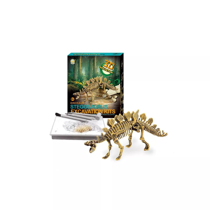 Ready! Set! Play! Link Stegosaurus Dinosaur Skeleton Fossil Excavation Kit