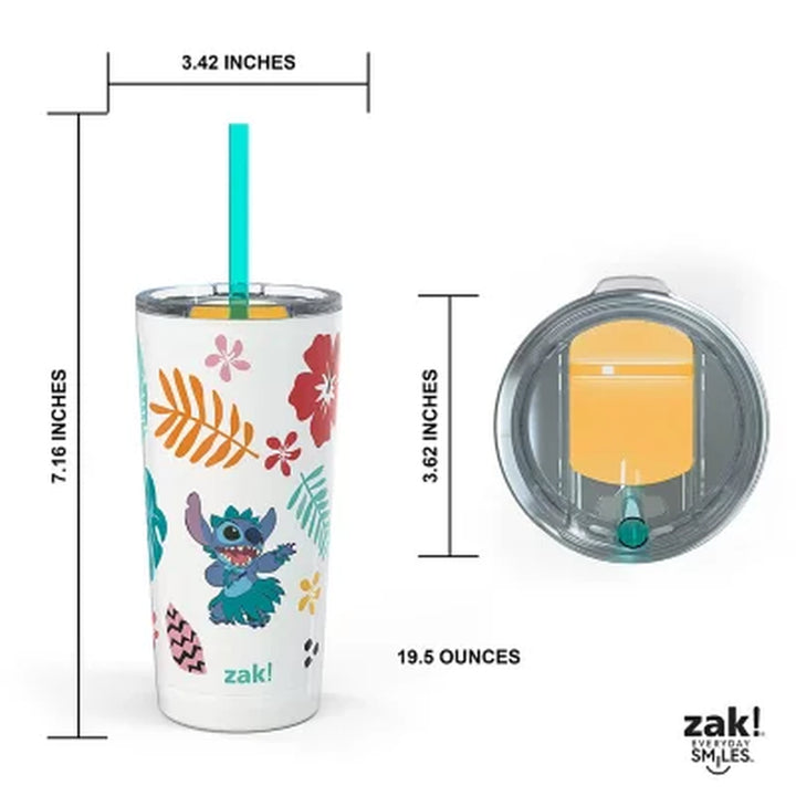 Zak Designs 19.5-Oz. Stainless Steel Vacuum-Insulated Tumbler, 2-Piece Set