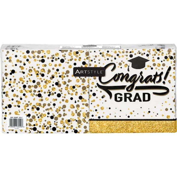 Artstyle Glittered Grad Paper Plates and Napkins Kit (285 Ct.)