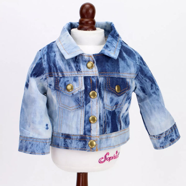 Sophia’S Acid Wash Style Jean Jacket for 18" Dolls, Blue