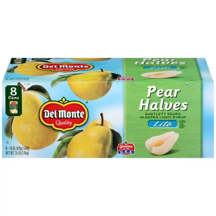 Del Monte Lite Pear Halves, 15 Oz., 8 Pk.