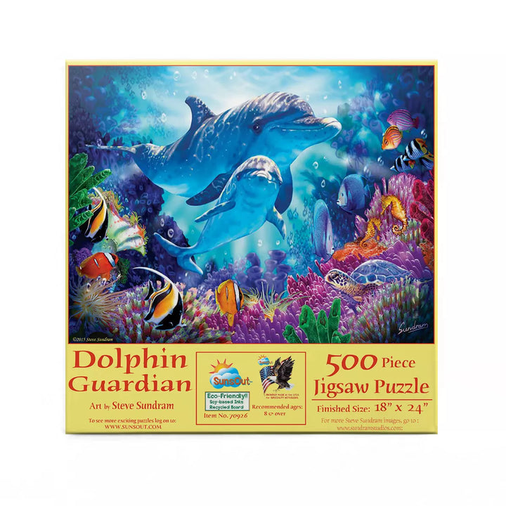 Sunsout Dolphin Guardian 500 Pc Jigsaw Puzzle 70926