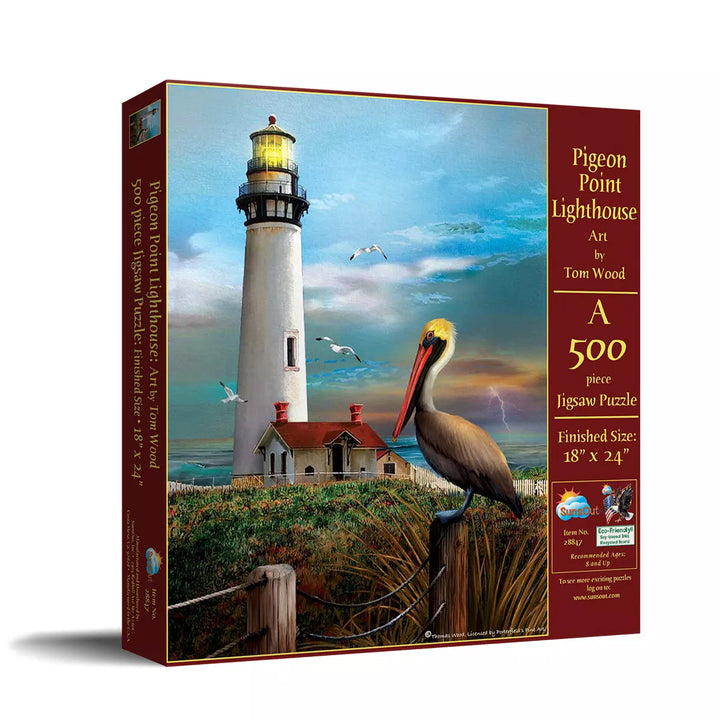 Sunsout Pigeon Point Lighthouse 500 Pc Jigsaw Puzzle 28847