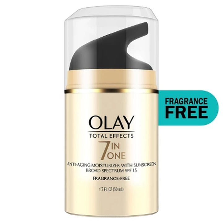 Olay Total Effects Face Moisturizer SPF 15, Fragrance-Free, 3.4 Oz.