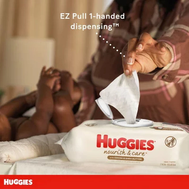 Huggies Nourish & Care Scented Baby Wipes, 10 Packs 640 Ct.