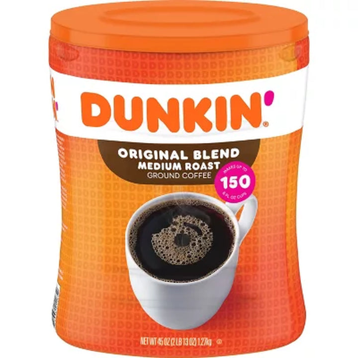 Dunkin' Donuts Original Blend Ground Coffee, Medium Roast 45 Oz.
