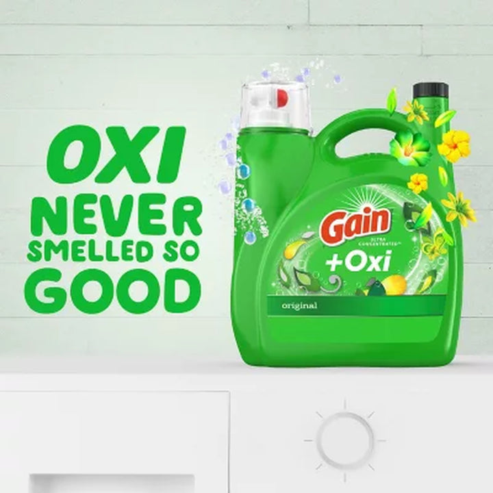 Gain + Oxi Liquid Laundry Detergent, Original, 159 Loads, 170 Fl. Oz.