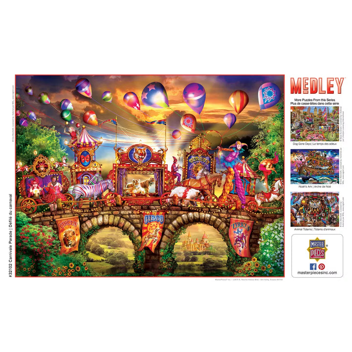 Masterpieces 300 Piece EZ Grip Jigsaw Puzzle - Carnivale Parade - 18"X24".