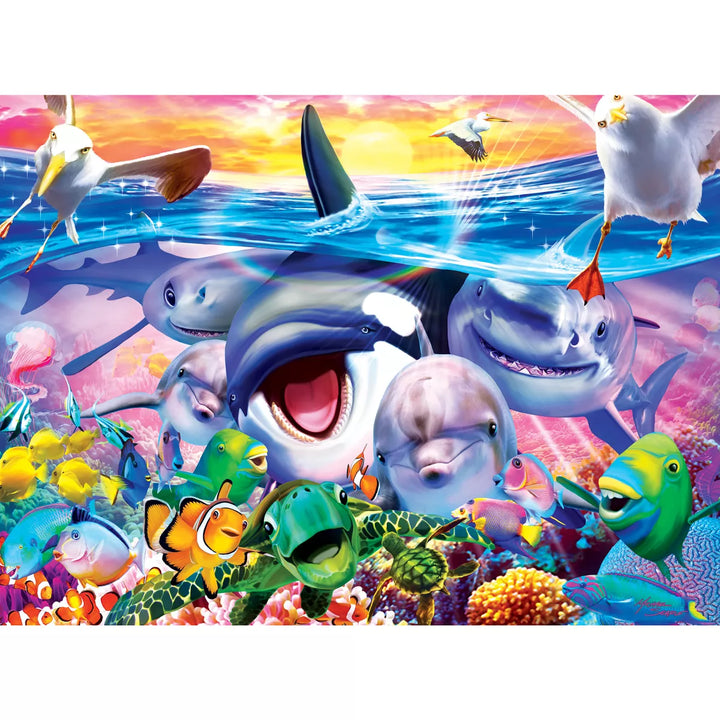 Masterpieces 200 Piece Jigsaw Puzzle for Kids - Wild Waves - 14"X19".