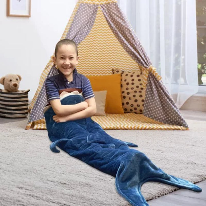 Kids' 5-Lb. Shark Fishtail Weighted Blanket Gray or Navy
