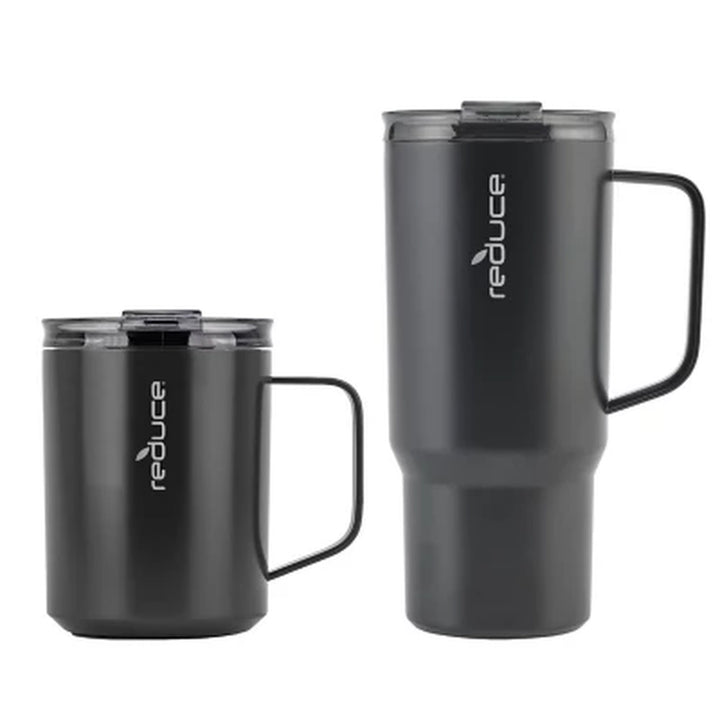 Reduce Vacuum Insulated Stainless Steel Hot1 Coffee Mug Set with Steam Release Lid, 14 Oz. and 24 Oz.